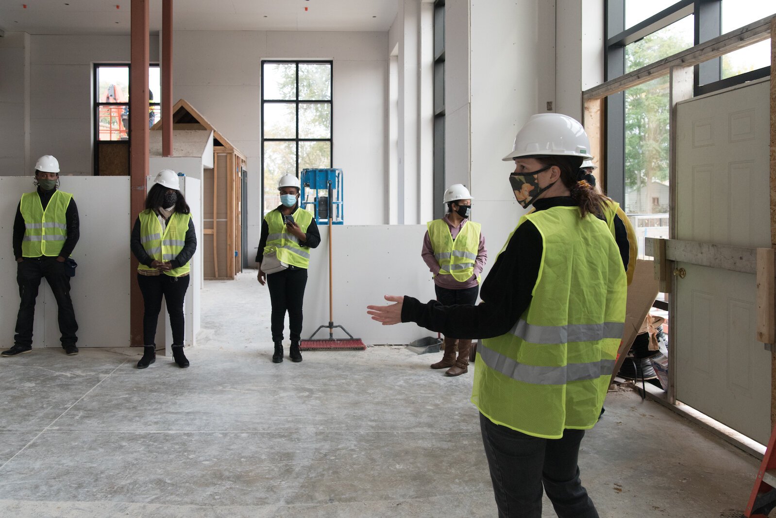 Nichole Blum, early learning program manager for YWCA Kalamazoo, talks about the development of the YWCA Edison Children’s Center during a Tuesday, Oct. 20, 2020 tour.