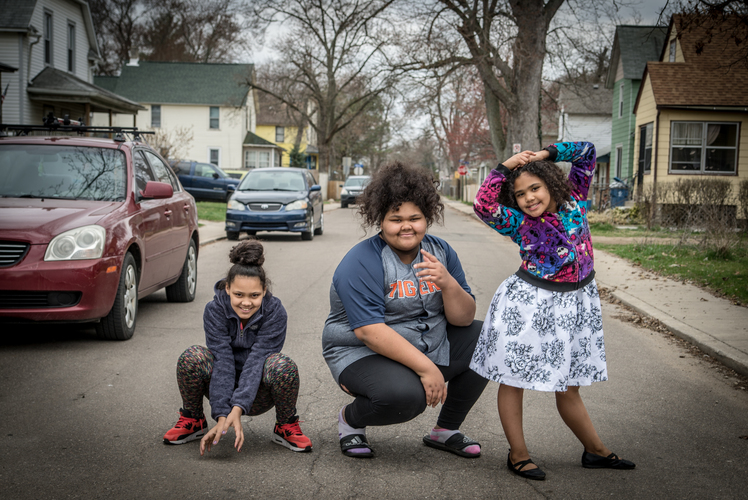 Jamyah,  Jameshia, and Jadia. Photo by Fran Dwight