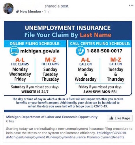 A grassroots response to COVID-19 spreading to Battle Creek can be found on Facebook. It has information such as this posted there.