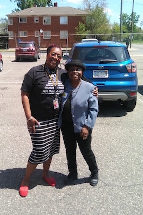 Gwendolyn Hooker, Executive Director for the Northside Recovery & Resource Center, and Mattie Jordan-Woods.