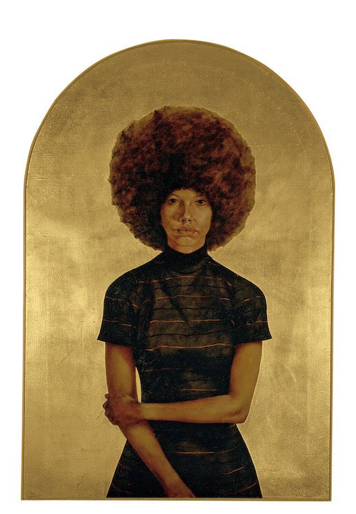Barkley L. Hendricks, Lawdy Mama, 1969, Oil and gold leaf on canvas, The Studio Museum in Harlem © Estate of Barkley L. Hendricks, Courtesy of the artist's estate, Jack Shainman Gallery, New York and American Federation of Arts