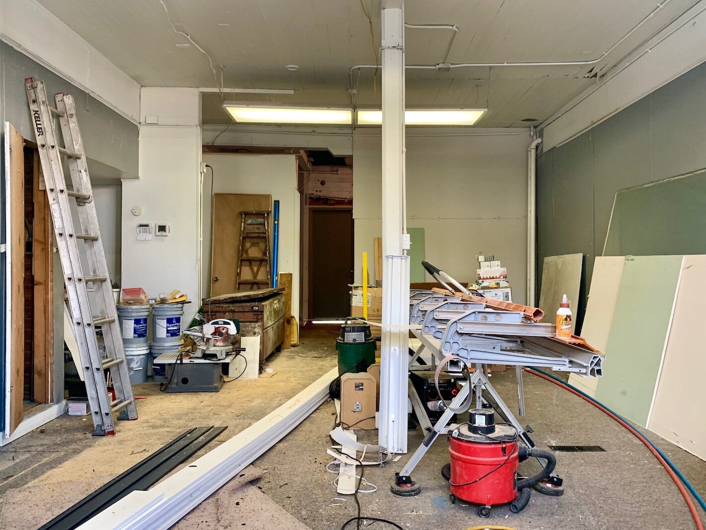  Additional commercial space on the ground level of the 100+ year-old former Bob’s Barber Shop building is being renovated for a yet-undecided business use.