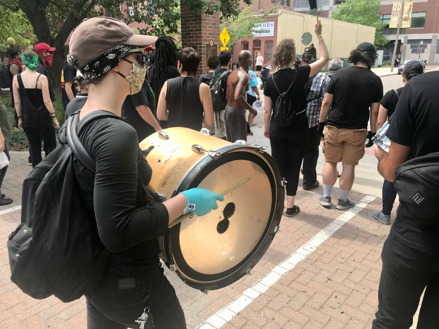 Counter-protesters at Saturday’s Proud Boys protest included a diverse mix with people from a wide age range and many backgrounds.