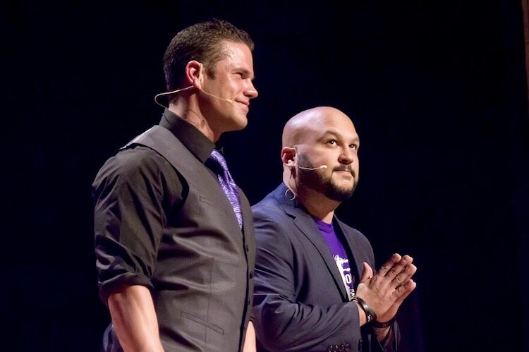 The Kirk Latimer Celebration of Success event, hosted on May 9, 2025 by Speak It Foward, is named in honor of late co-founder Latimer, left, and Gabriel Giron, who continues as executive director of the nonprofit.