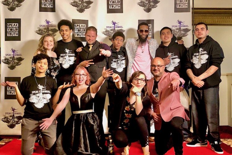 The Speak It Forward Celebration of Success event in 2019 included these 12- to 19-year-old students from the organization’s workshops.