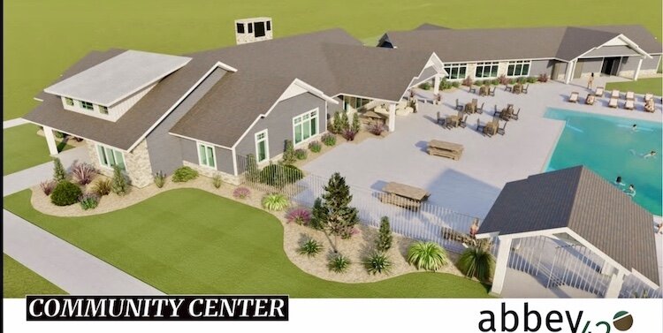 This is an artist rendering of the clubhouse area of the Abbey42 multi-family housing complex that is being planned for Pavilion Township.