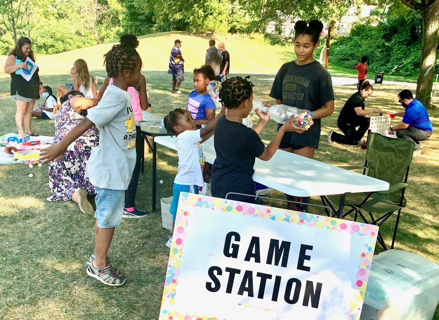 Games were a highlight of National Night Out in Kalamazoo’s Eastside Neighborhood at Rockwell Park. Photo by Al Jones