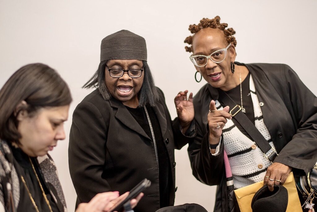 Some 36 years of service by retiring NACD Executive Director Mattie Jordan-Woods, at center, was praised by was praised at NACD’s March 1, 2024 open house.