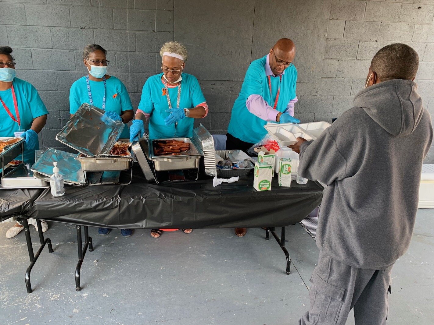 The event featured free food donated by the nearby Park Street Market.