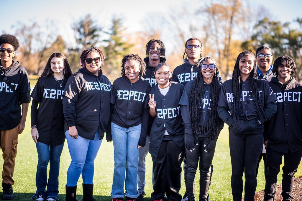 Among the leadership-development efforts of Derek Jeter’s Turn 2 Foundation is Jeter’s Leaders. Members of the school-based program attended the Nov. 14, 2023 dedication of new baseball/softball fields at Kalamazoo. Enteral High School.