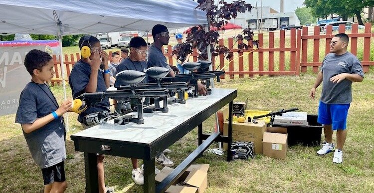 Playing with paint ball guns and water guns are among the activities during Life Camp, a series of Saturday day camps hosted by Urban Alliance and other organizations.