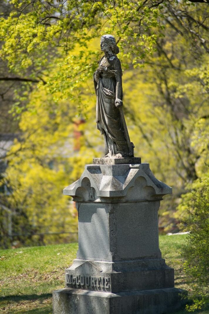 The size and style of the tombstones and markers at Mountain Home Cemetery cover a wide variety of tastes and styles. 