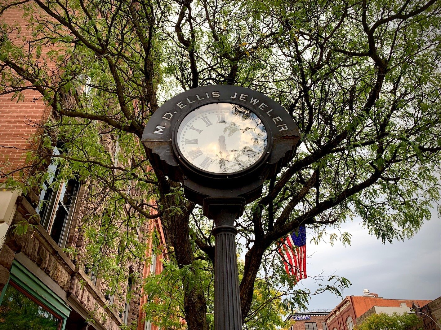 This is an image on East Michigan Avenue adjacent to the new Haymarket Plaza.