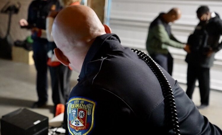 Citizens are allowed to participate in simulated emergency response situations during the Kalamazoo Regional Citizens Academy.