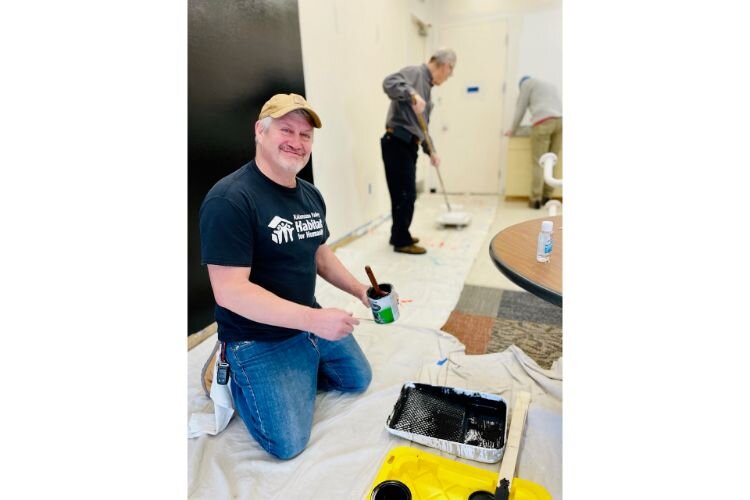 Volunteers with Kalamazoo Valley Habitat for Humanity are working with volunteers from the Douglas Community Association to make internal upgrades at the association’s location on West Patterson Street.