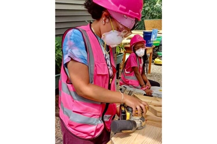 In the initial summer session of Girls Build Kalamazoo, middle and high school girls were introduced to sanders, circular saws, impact drivers, and other power tools.