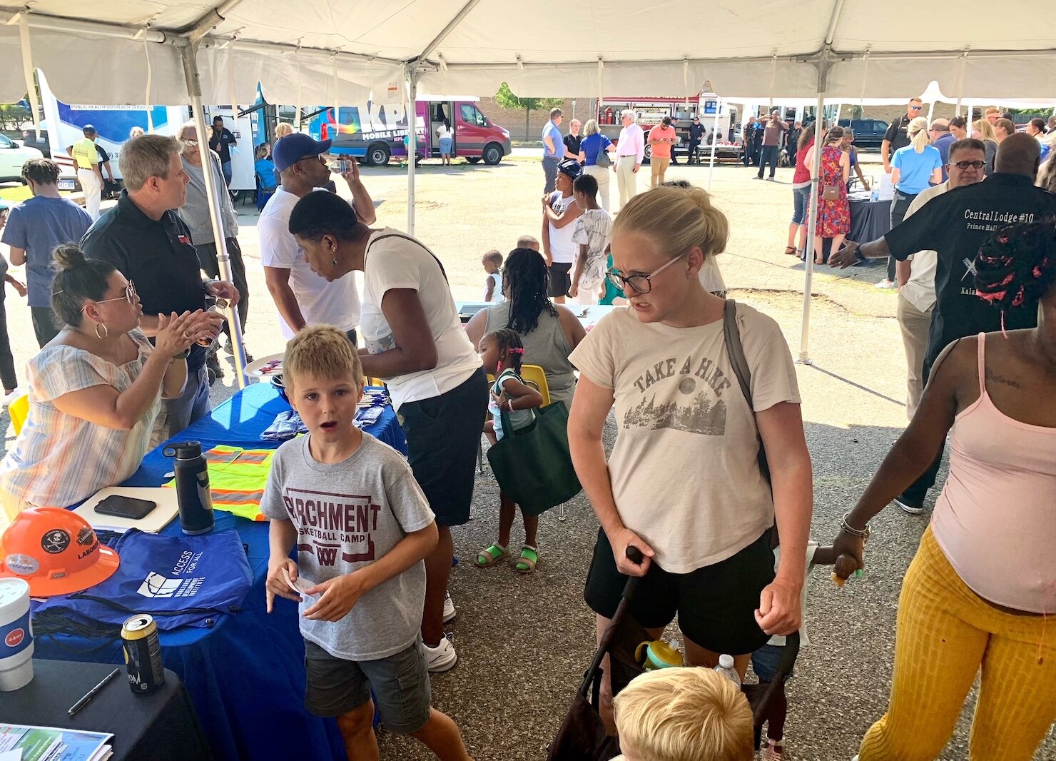 Lots of people received lots of information from human service, health, city, and educational organizations at the Northside Neighborhood’s 2022 National Night Out.