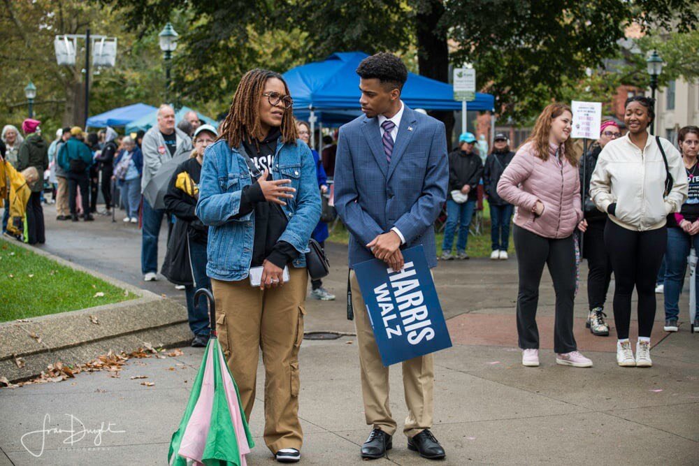 Dr. Kenlana Ferguson from the Michigan Transformation Collective and Jay’Don Kelley, who is the youngest candidate running for the Kalamazoo Public Schools board.