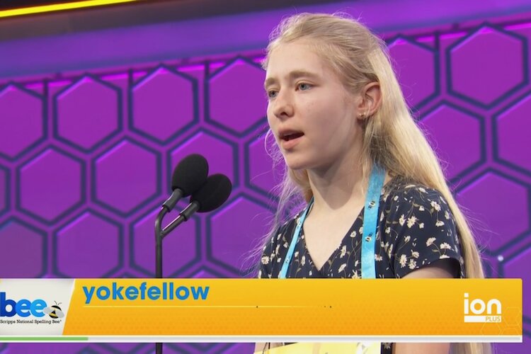Emily Demlow, now a Lakeview H.S. junior, participatedin the 2023 Scripps National Spelling Bee.