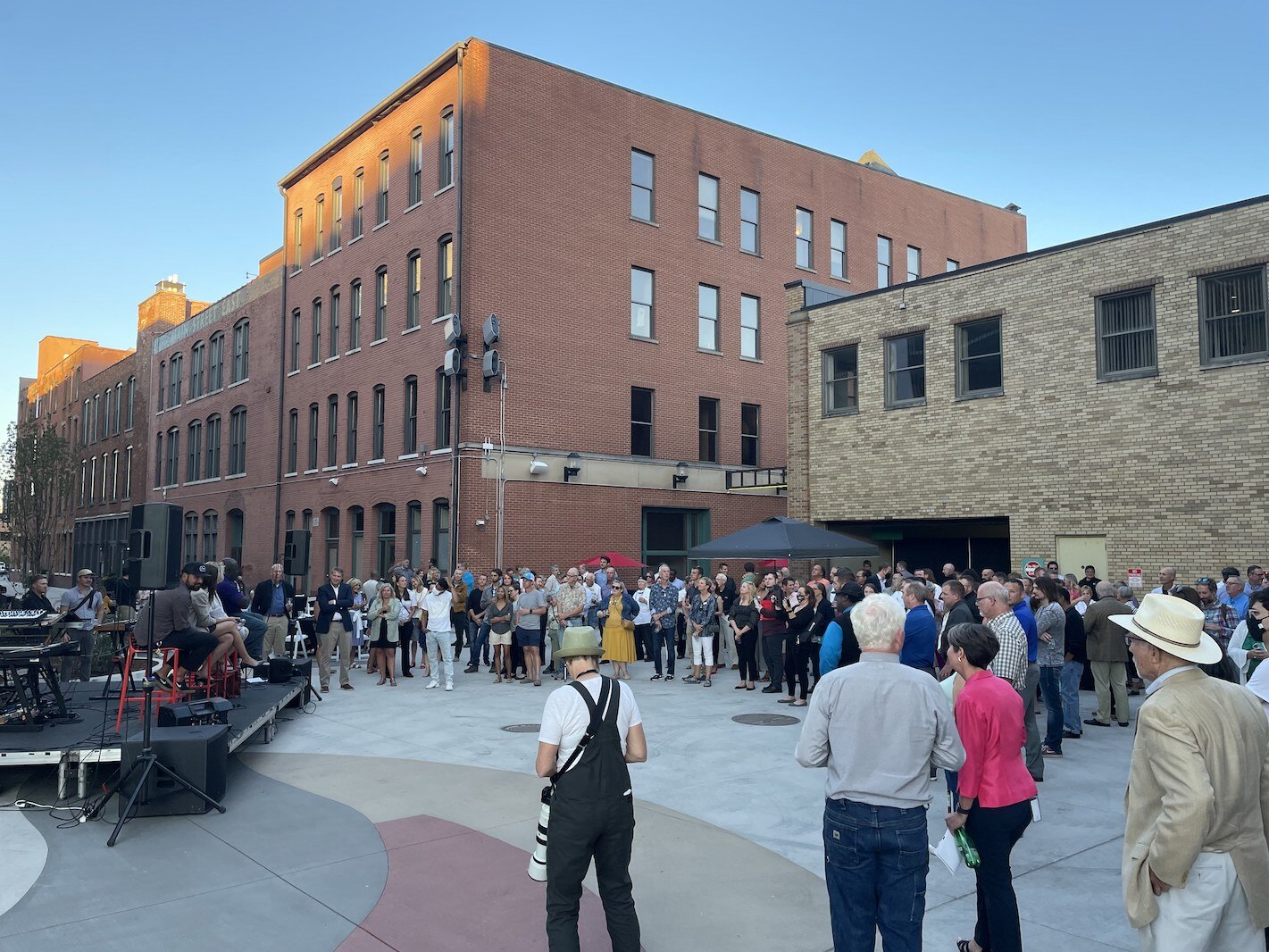 About 80 to 90 people turned out to learn about plans for the new Haymarket Plaza and placemaking in downtown Kalamazoo.