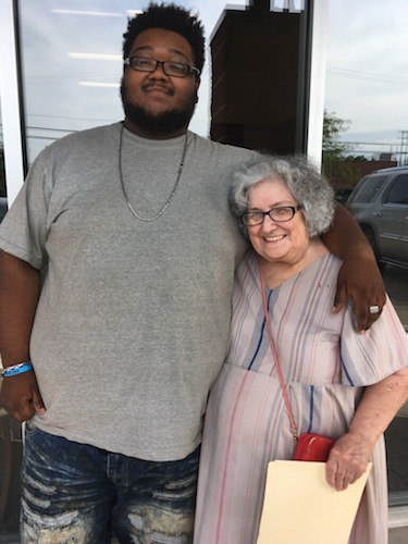 Marjorie Lispey and her grandson.