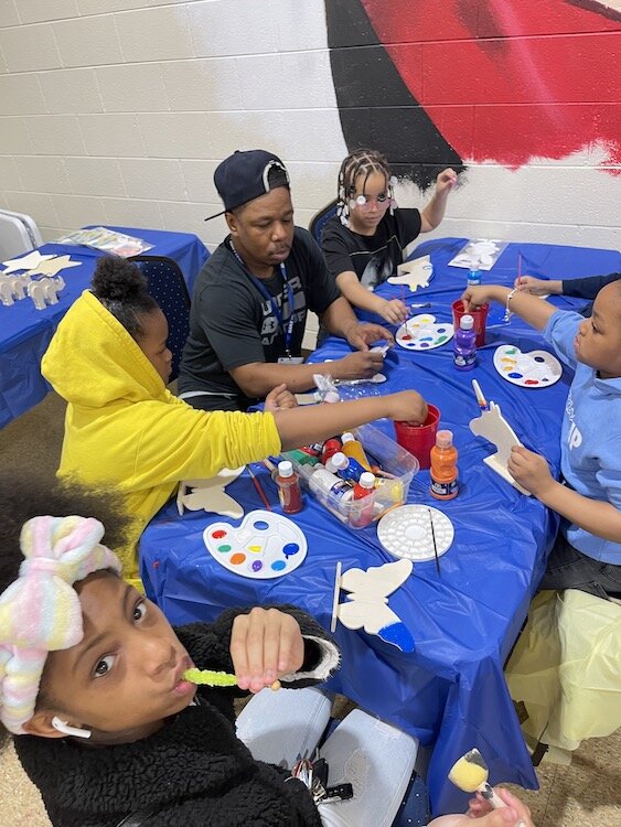 Students participate in an art project during R.I.S.E.'s afterschool program.