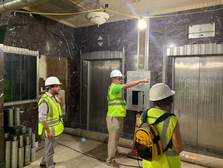 A look at the renovated elevators inside The Milton