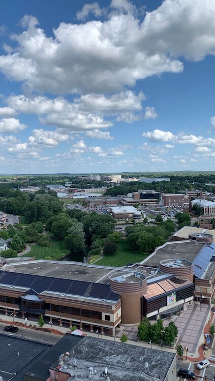 A view overlooking Battle Creek from the top of  The Milton.