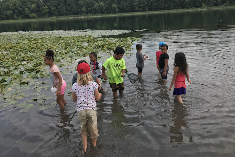EASEL youth get out and get wet during this nature exploration.