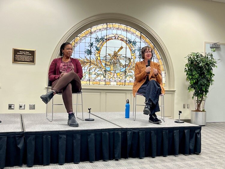 Dr. Regena Nelson, WMU Professor of Early Childhood Education and member of ISAAC, and Karen Horneffer-Ginter, Chief Wellness Officer of WMed offered their insights on hope at the Kalamazoo Lyceum.