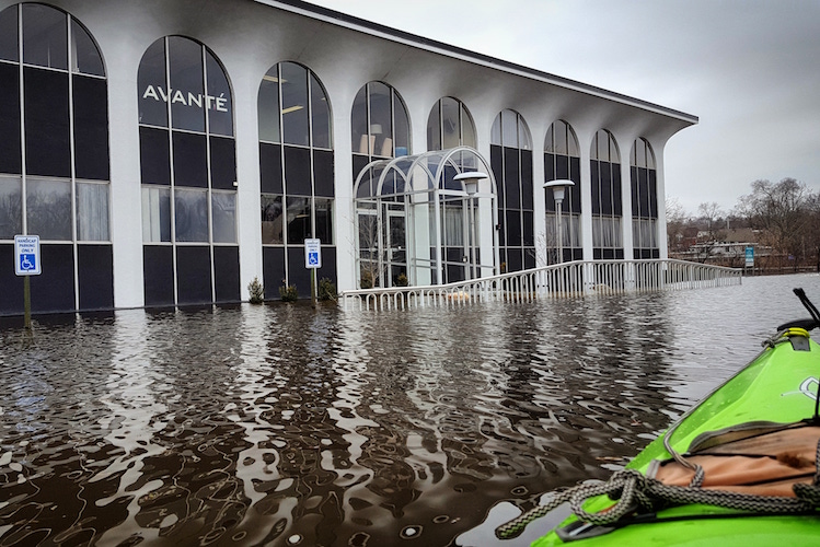 Deep water during the February flood.