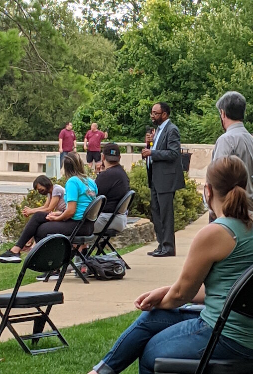 At the “Let’s Get Real Series” of conversations sponsored by the Southwestern Michigan Urban League, the African American Collaborative, and the City of Battle Creek.