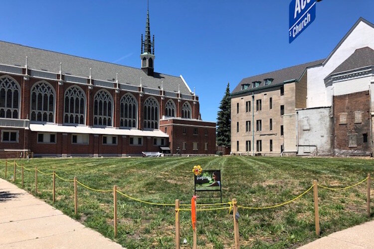 It’s not much more than an empty lot now, but by this time next year this space will be a natural playscape for children in downtown Kalamazoo.