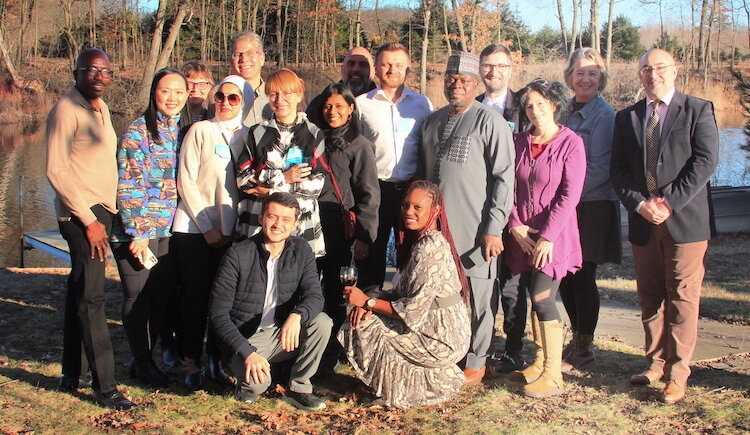  A gathering of the Education in the Digital Age IVLP delegation of Global Ties Kalamazoo.