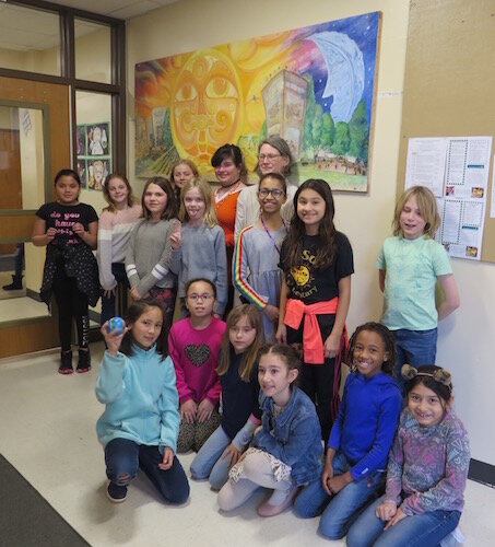The 4th and 5th Grade Climate Change Club with Advisor Mrs. Measzros.