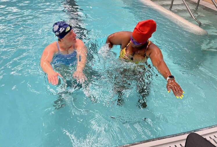 Allison McKenna working with ALTS participant Erycka Hunte