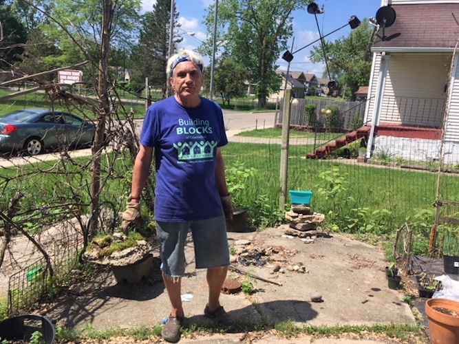 Scott Wilson works to save trees in an arbor he has created in Edison.