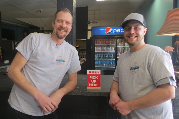 Chris Slocum and Mark Nieuwenhuis, longtime friends, opened Burger Bros this February.
