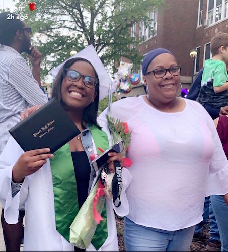 Bahiyyah Daniels at her graduation ceremony,