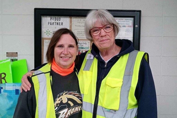 Litter Ladies Jan Pawlak ( on left) and Sue Coller.