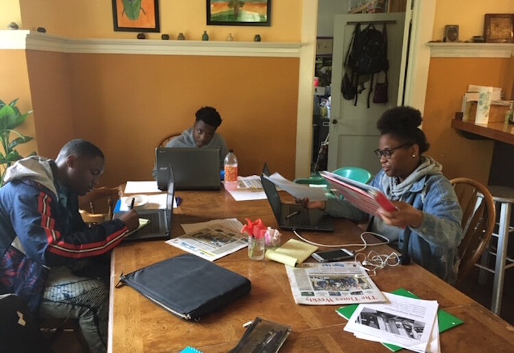 Gary Luckett, Jermaine McClellan, and Bahiyyah Daniels participated as youth correspondents. 