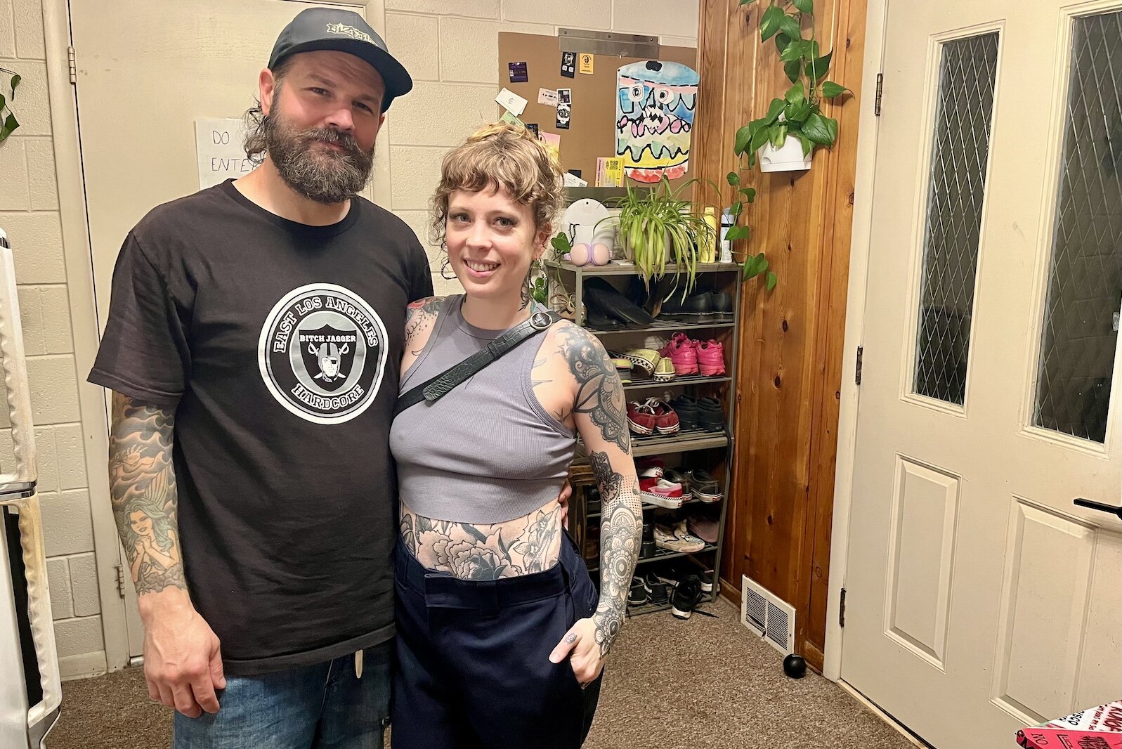 Garrett and Rachel Yates, who've turned their home's garage into the "heavy music" space, The RunOff.
