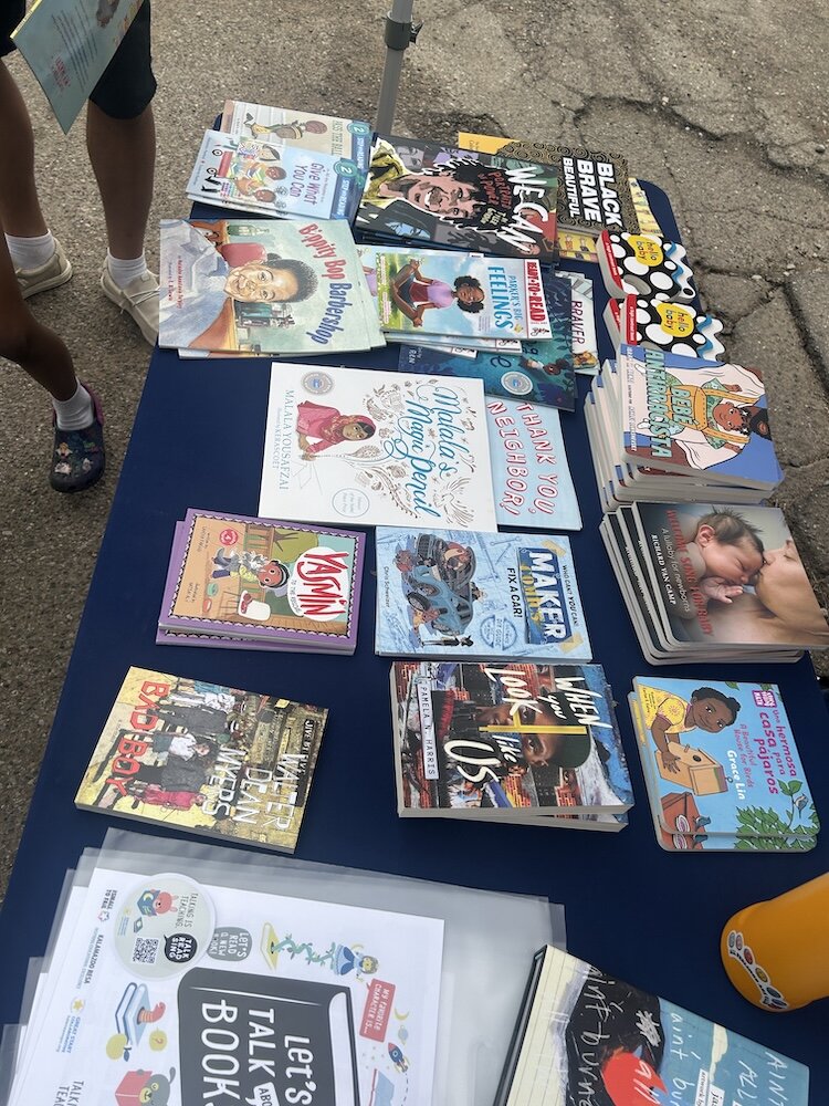 The free books available at Barbershop and Literacy event in the Vine Neighborhood put on by  Great Start Collaborative at the Kalamazoo Regional Educational Service Agency(KRESA) and the Vine Neighborhood Association.