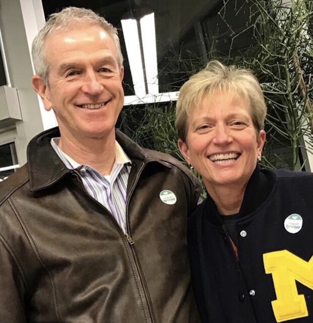 Jeanne Hess in her letterman jacket. See the full description below.