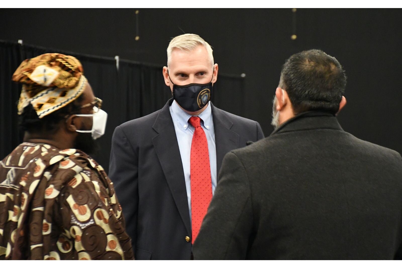 Battle Creek’s Chief of Police Jim Blocker is seen at a Martin Luther King Day event earlier in 2022.