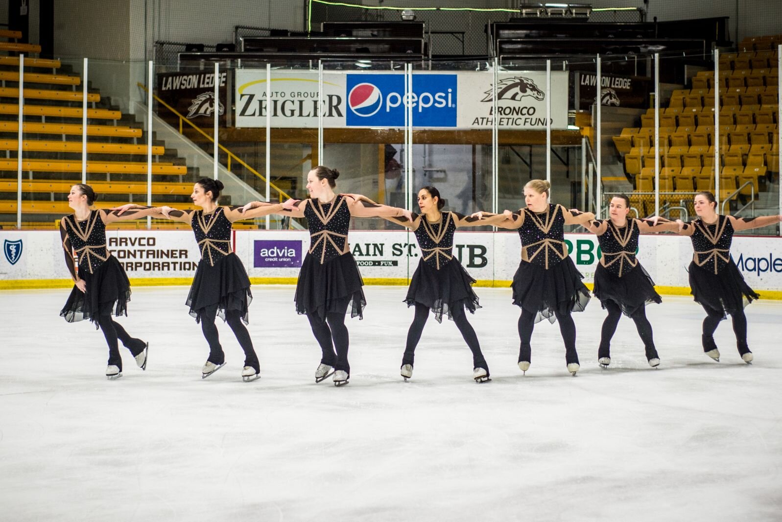 The Kalamazoo Kinetics are a 14-member syncrho-skating team ages 25-54.