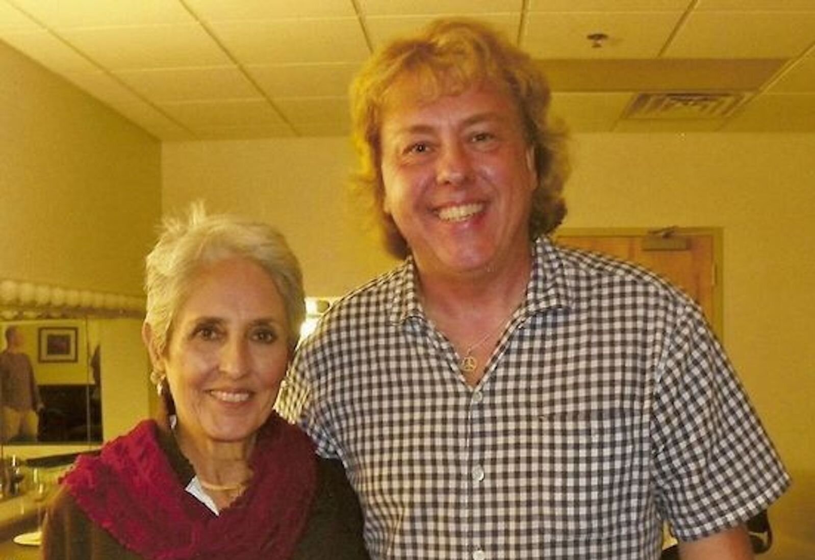 Bob Rowe with mentor and friend Joan Baez