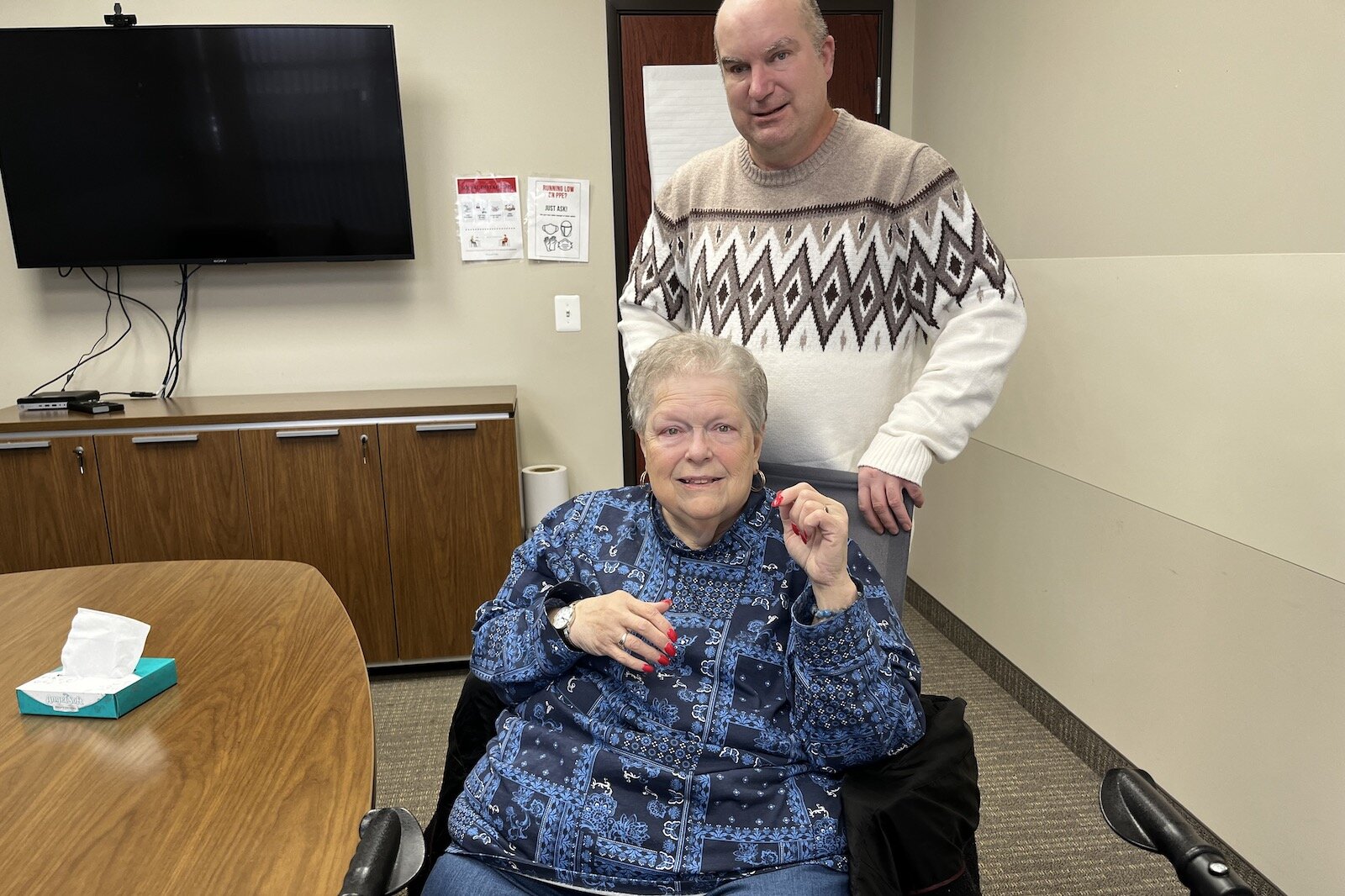 Judith Wright, a 76-year-old widow, lives with her 50-year-old son, Darrin Letzring, in Shelby Township, Michigan. 