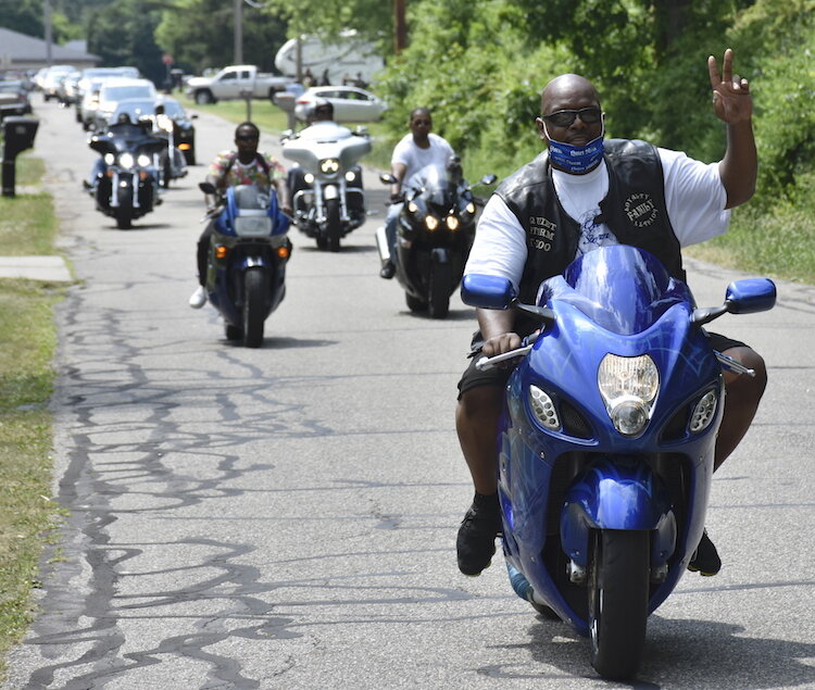 A motorcade as part of the 2020 Juneteenth Celebration in Battle Creek.