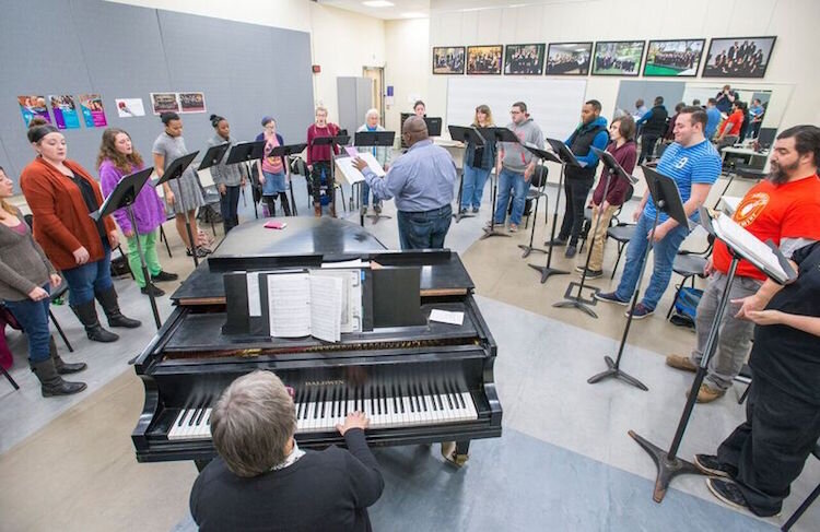 A Kellogg Singers rehearsal